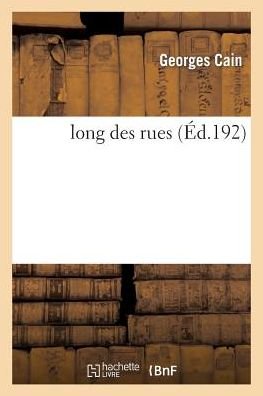 Cover for Cain-g · Long Des Rues (Paperback Bog) (2015)