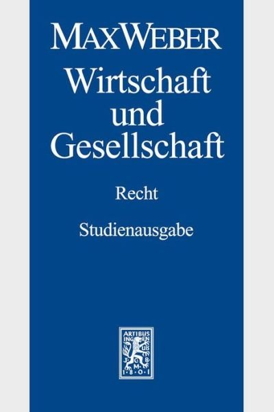 Cover for Max Weber · Max Weber-Studienausgabe: Band I/22,3: Wirtschaft und Gesellschaft. Recht (Paperback Book) [German edition] (2014)