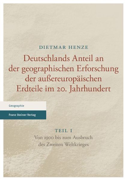 Cover for Henze · Deutschlands Anteil an der geogra (Book) (2016)