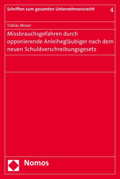 Cover for Moser · Missbrauchsgefahren durch opponie (Book) (2015)