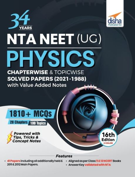 Cover for Disha Experts · 34 Years Nta Neet (Ug) Physics Chapterwise &amp; Topicwise Solved Papers (2021 - 1988) with Value Added Notes (Taschenbuch) (2021)