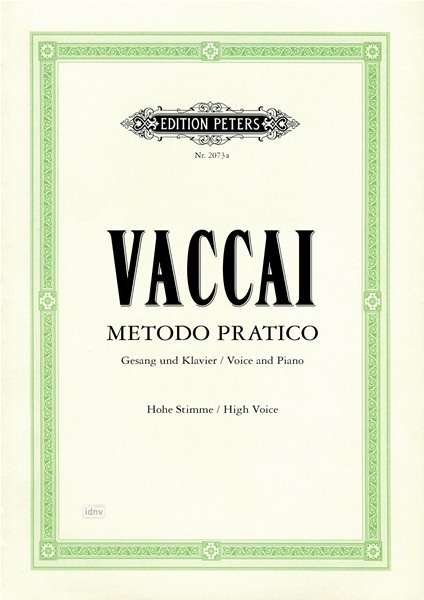 Cover for N Vaccai · Practical Method (High Voice and Piano) (Partitur) (2001)