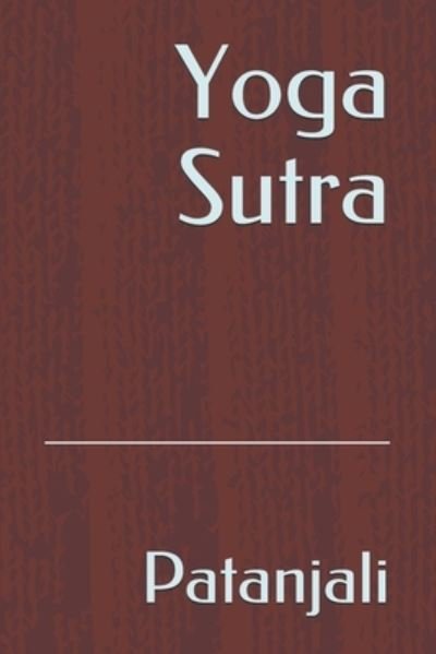 Cover for Patanjali · Yoga Sutra (Taschenbuch) (2021)