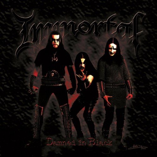 Cover for Immortal · Damned In Black (Black / Gold Splatter Vinyl LP) (LP)