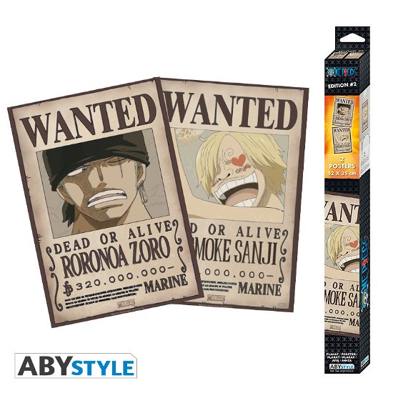 Cover for P.Derive · ONE PIECE - Wanted Zoro &amp; Sanji - Set 2 posters 5 (Legetøj) (2020)