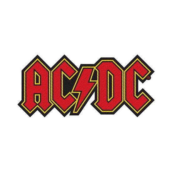 AC/DC Standard Woven Patch: Logo Cut-Out - AC/DC - Produtos - PHD - 5055339763282 - 19 de agosto de 2019