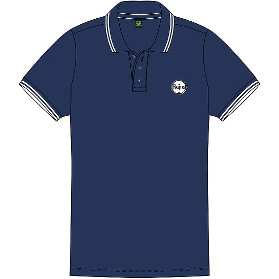 The Beatles Unisex Polo Shirt: Drum Logo - The Beatles - Marchandise -  - 5056368612282 - 