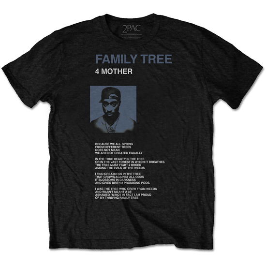 Tupac Unisex T-Shirt: Family Tree - Tupac - Marchandise -  - 5056368641282 - 