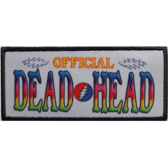 Grateful Dead Standard Printed Patch: Official Dead Head - Grateful Dead - Fanituote -  - 5056561000282 - 