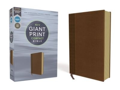 Cover for Zondervan · NIrV, Giant Print Compact Bible, Leathersoft, Brown, Comfort Print (Skinnbok) (2022)