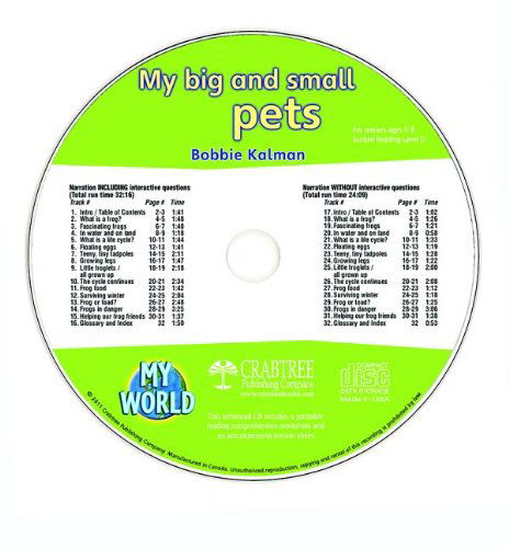 My Big and Small Pets (My World) - Bobbie Kalman - Audiobook - Crabtree Pub Co - 9781427110282 - 15 lutego 2011