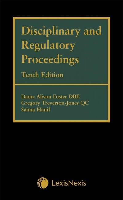 Cover for Treverton-Jones QC, Gregory (39 Essex Chambers) · Disciplinary and Regulatory Proceedings (Hardcover bog) (2019)