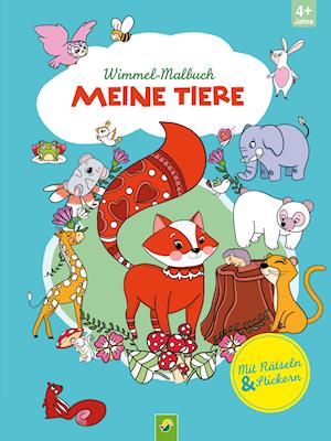 Wimmel-Malbuch Meine Tiere mit Rätseln & Stickern - Schwager und Steinlein - Boeken - Schwager und Steinlein - 9783849932282 - 16 november 2021