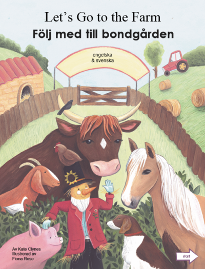 Cover for Kate Clynes · Följ med till bondgården (engelska och svenska) (Board book) (2018)