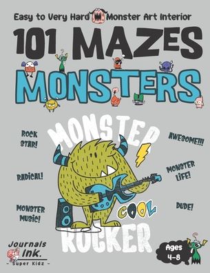 Monster Maze Book for Kids Ages 4-8 - Sk - Książki - Independently Published - 9798698907282 - 18 października 2020