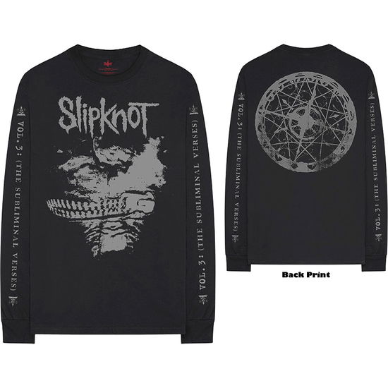 Cover for Slipknot · Slipknot Unisex Long Sleeve T-Shirt: Subliminal Verses (Back &amp; Sleeve Print) (Kläder) [size XL] [Black - Unisex edition]