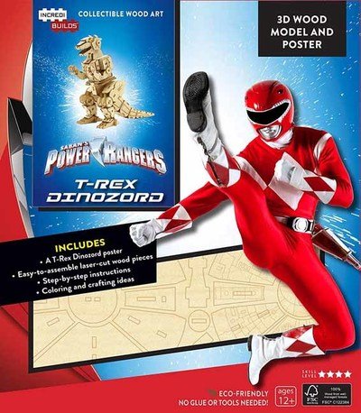IncrediBuilds: Power Rangers: T-Rex Dinozord 3D Wood Model and Poster - Incredibuilds - Insight Editions - Livros - Insight Editions - 9781682981283 - 1 de março de 2019