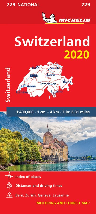 Michelin National Maps: Switzerland 2020, Michelin National Map 729 - Michelin - Kirjat - Michelin - 9782067244283 - maanantai 6. tammikuuta 2020
