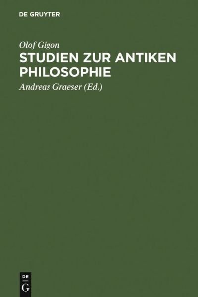Cover for Gigon · Studien zur antiken Philosophie (Bok) (1972)