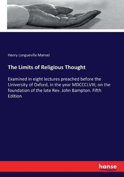 Cover for Mansel · The Limits of Religious Thought (Bok) (2017)