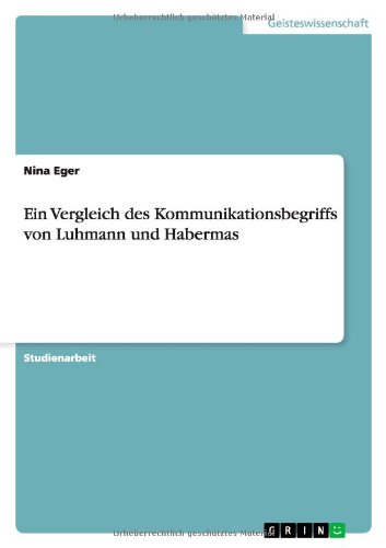 Cover for Eger · Ein Vergleich des Kommunikationsbe (Book) [German edition] (2010)