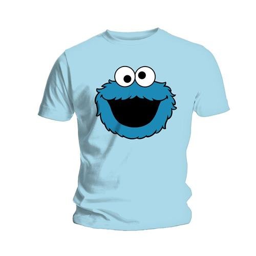 Cover for Sesame Street · Sesame Street Unisex T-Shirt: Cookie Head (CLOTHES) [size S] [Blue - Unisex edition]