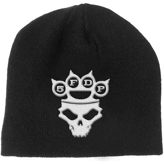 Cover for Five Finger Death Punch · Five Finger Death Punch Unisex Beanie Hat: Knuckle-Duster Logo &amp; Skull (CLOTHES) [Black - Unisex edition]