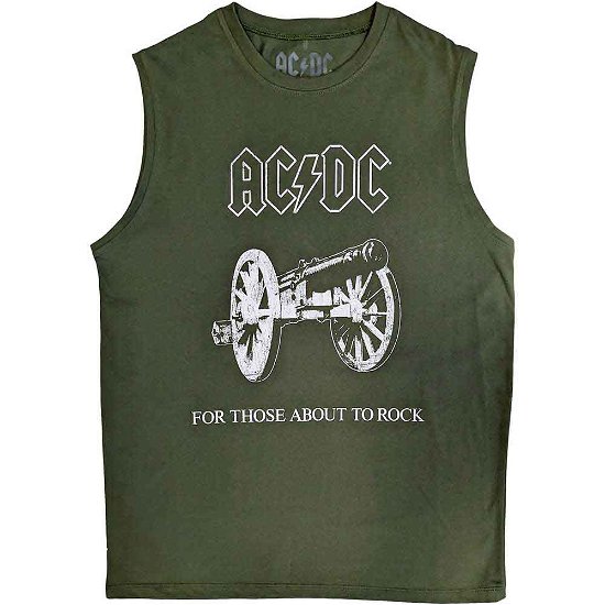 AC/DC Unisex Tank T-Shirt: About To Rock - AC/DC - Marchandise -  - 5056561080284 - 