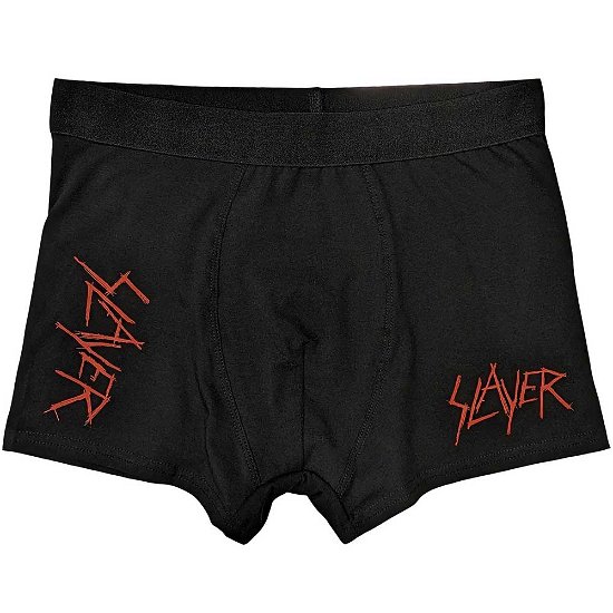 Slayer Unisex Boxers: Scratchy Logo - Slayer - Marchandise -  - 5056737214284 - 