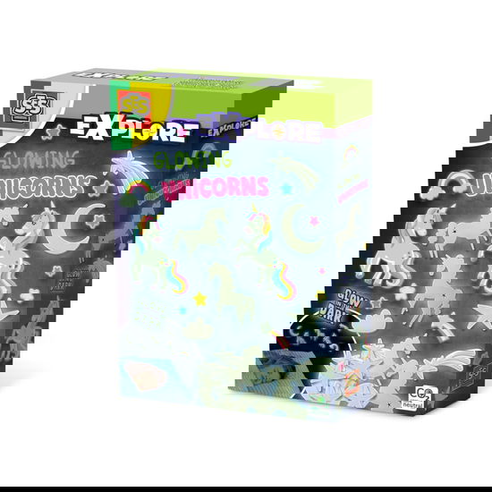Cover for Ses · SES Glowing Unicorns Foam Stickers 25st. (Leketøy)