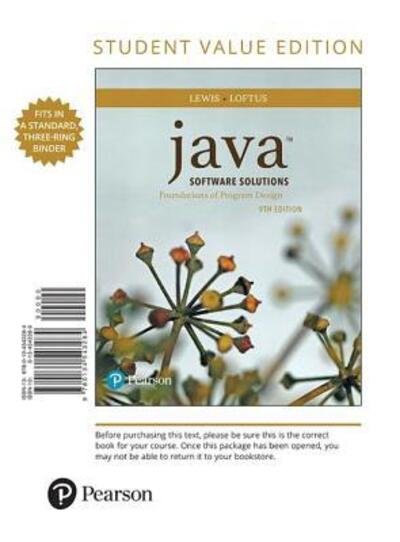 Cover for John Lewis · Java Software Solutions, Student Value Edition (Book) (2017)