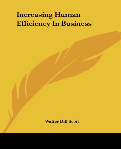 Cover for Walter Dill Scott · Increasing Human Efficiency in Business (Paperback Book) (2004)