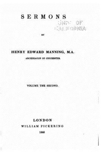 Cover for Henry Edward Manning · Sermons (Paperback Book) (2016)