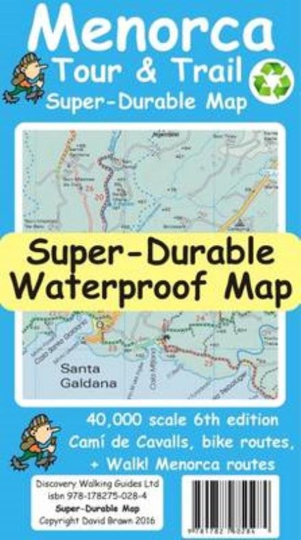 Cover for David Brawn · Menorca Tour &amp; Trail Super-Durable Map (Taschenbuch) (2016)