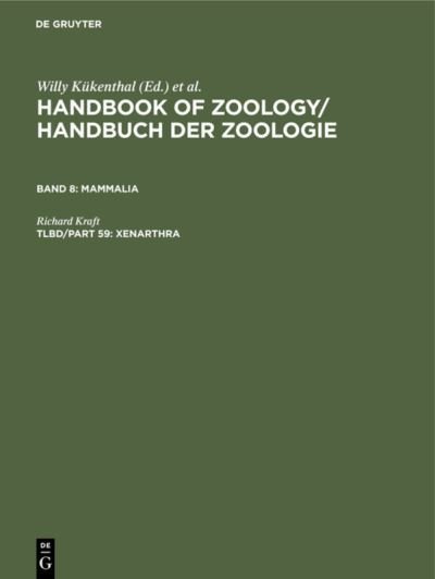 Cover for Martin S. Fischer · Handbuch Der Zoologie: Eine Naturgeschichte Der Stamme Des Tierreiches : Band VIII : Mammalia = Handbook of Zoology (Inbunden Bok) (1995)