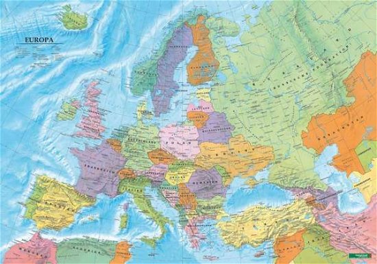 Cover for Europe - Political Map Flat in a Tube 1:6 000 000 (Map) (2017)