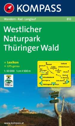 Cover for Mair-Dumont / Kompass · Kompass Wanderkarte: Westlicher Thüringer Wald (Hardcover Book) (2002)