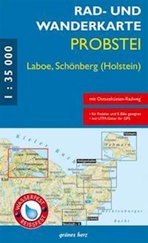 Rad- und Wanderkarte Probstei, Laboe, Schönberg (Holstein) 1:35 000 - Verlag grünes Herz - Książki - Verlag grünes Herz - 9783866362284 - 20 kwietnia 2021