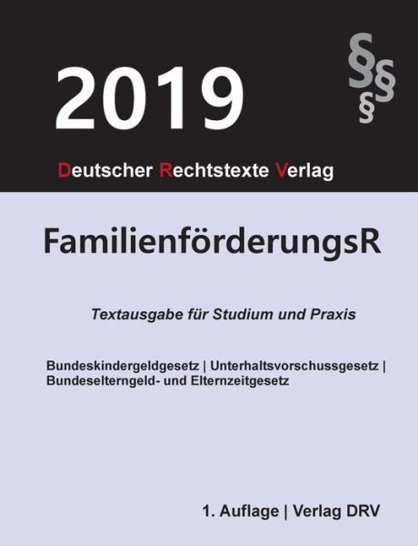 Cover for Drv · Familienförderungsrecht (Buch) (2019)