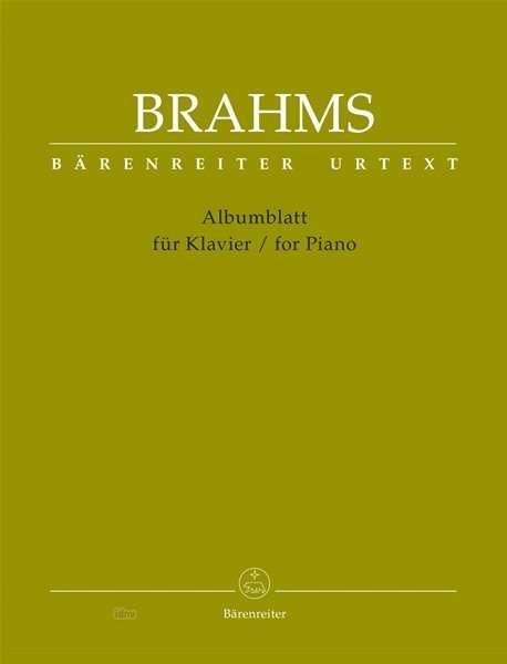 Cover for Brahms · Albumblatt für Klavier.BA9606 (Bok)