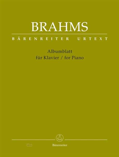 Albumblatt für Klavier.BA9606 - Brahms - Books -  - 9790006542284 - 