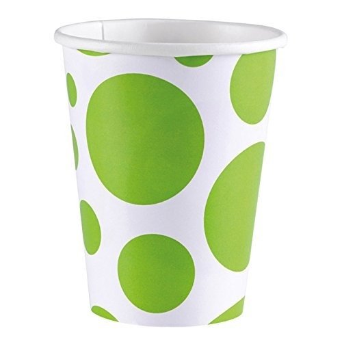 Cover for Amscan: Solid Colour Dots Kiwi · 8 Bicchieri 200 Ml (MERCH)