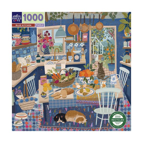 Cover for Eeboo · Puzzle 1000 Pcs - Blue Kitchen - (epztbuk (Spielzeug)