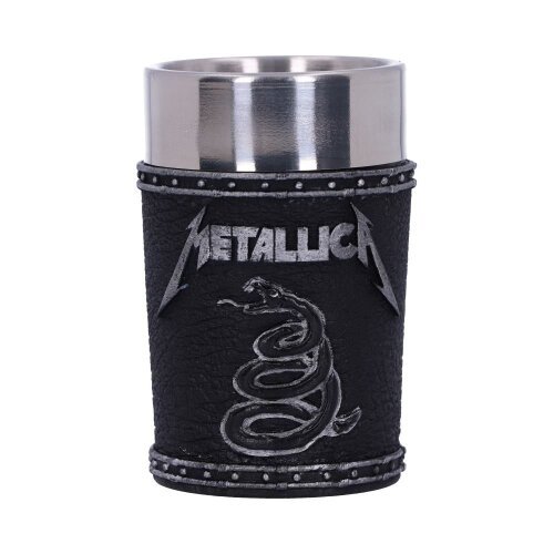 Metallica - The Black Album Shot Glass 7.5cm - Metallica - Produtos - METALLICA - 0801269139285 - 20 de junho de 2020