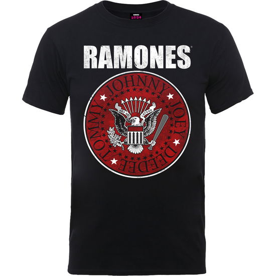 Ramones Unisex T-Shirt: Red Fill Seal - Ramones - Koopwaar - Merch Traffic - 5056170623285 - 