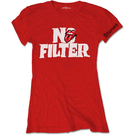 The Rolling Stones Ladies T-Shirt: No Filter Header Logo - The Rolling Stones - Koopwaar -  - 5056170636285 - 