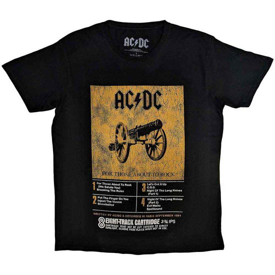 AC/DC Unisex T-Shirt: 8 Track - AC/DC - Merchandise -  - 5056737204285 - September 25, 2023