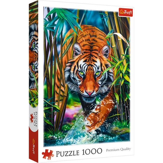 Cover for Trefl: Puzzle 1000 · Grasping Tiger (MERCH)