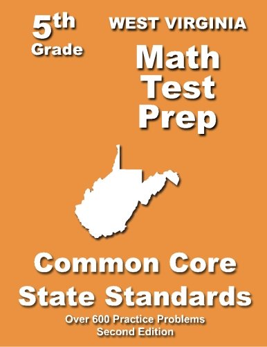 Cover for Teachers' Treasures · West Virginia 5th Grade Math Test Prep: Common Core Learning Standards (Paperback Book) (2013)