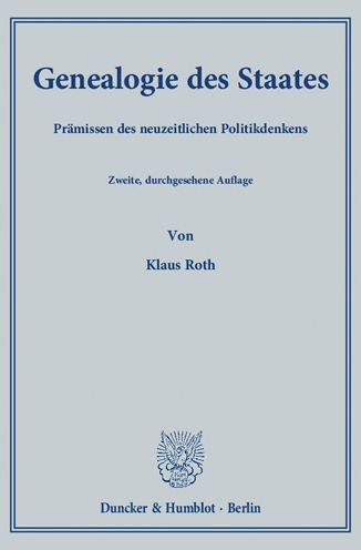 Cover for Roth · Genealogie des Staates (Bok) (2011)